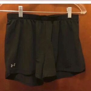 Woman UNDER ARMOUR Black Stretch Running Active Shorts Sz XS EUC
